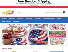 Tablet Screenshot of partydepotstore.com